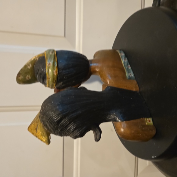 Balinese Hand Carved Wood Bride and Groom Figurine Statue Bust Vintage - Picture 3 of 11